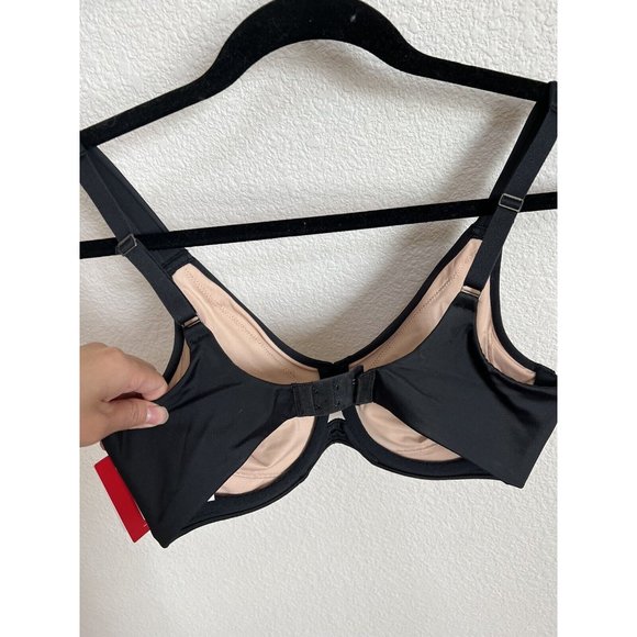 NWT Spanx Low Profile Illusion Lace Minimizer Bra Size 34G Black Champagne - Picture 4 of 11